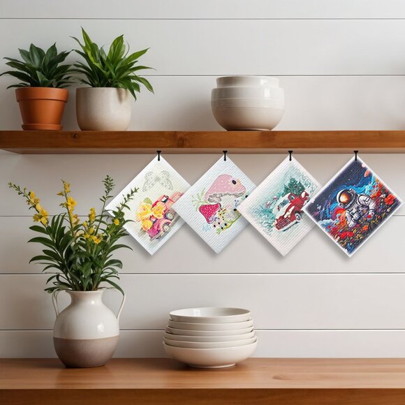 12-PK Eco-Friendly Swedish Dishcloths For Kitchen - Paper Towel Alternative - Picture 3 of 4